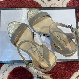 Nine West | Silver Heels | Size 5